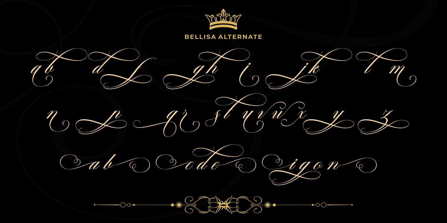 Bellisa Script Script Font preview